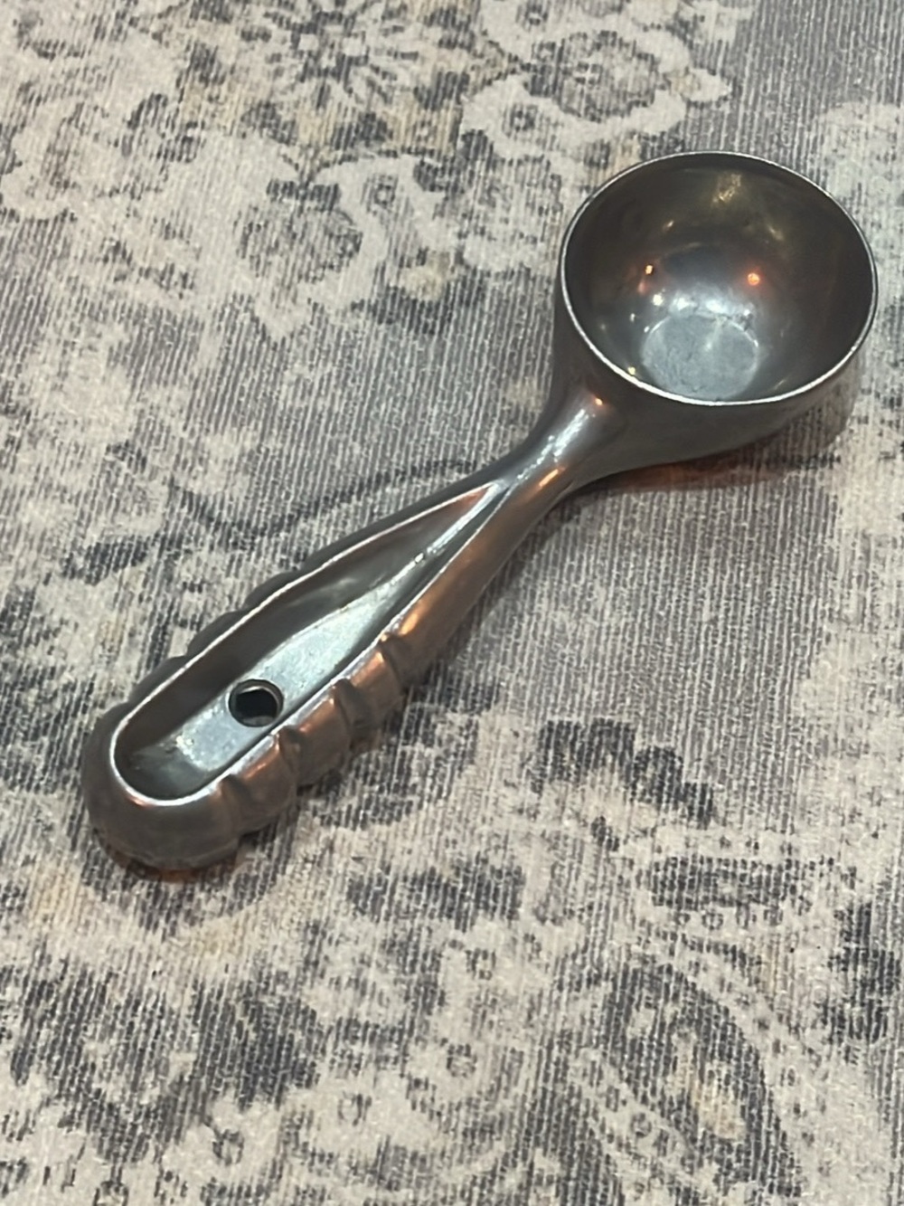 Vintage cast aluminum ice cream scoop